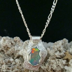 Ethiopian opal set in sterling.